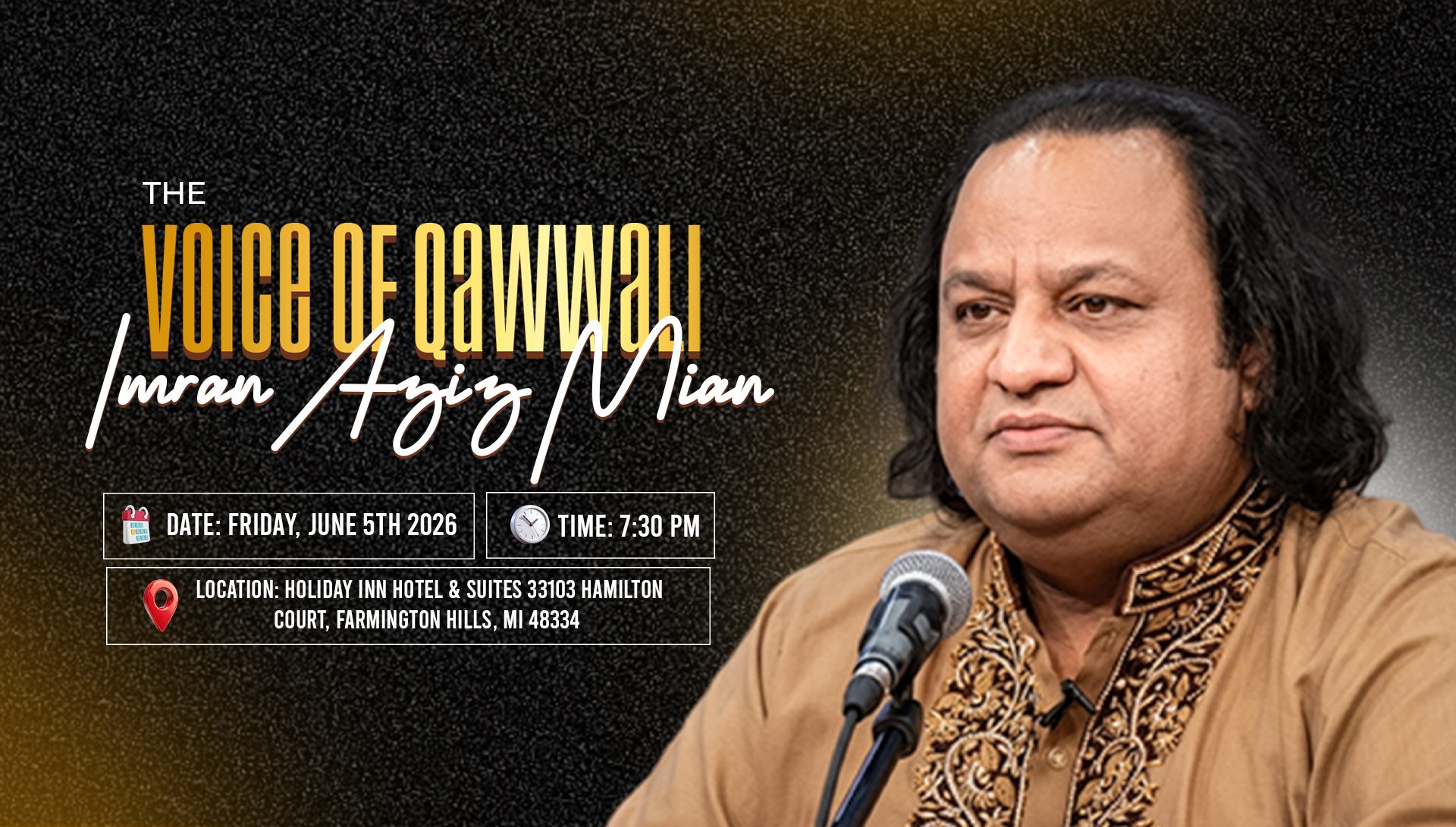 The Voice of Qawwali — Imran Aziz Mian event poster