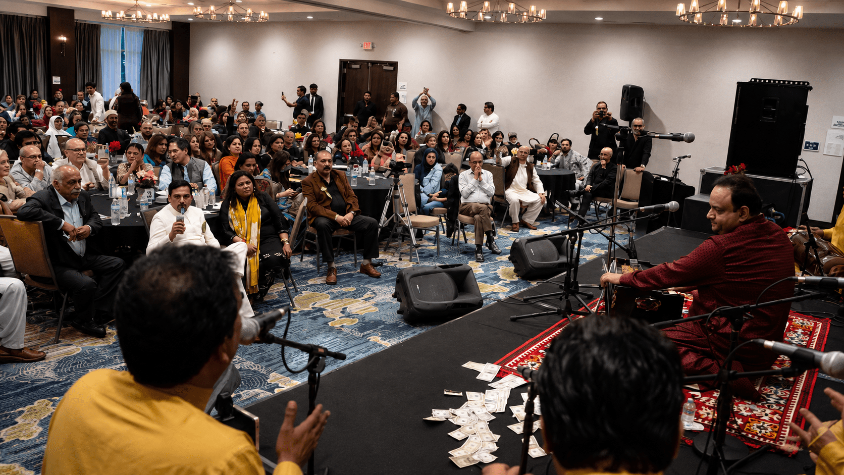 Wide view of audience at APCA Qawwali evening